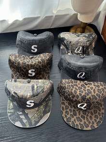 1pc Unisex Fashion G-Letter Embroidered Leopard Print Baseball Cap - Adjustable Dad Hat & Baseball Cap - Unisex Casual Hat, Suitable For Outdoor Sports, Travel, And Running (Multiple Colors Available),Beach,Holiday - S - View 6
