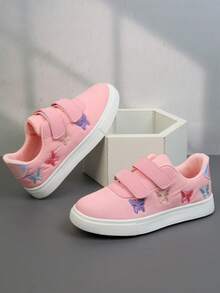 1 Pair Lace-Up Design Breathable Comfortable Canvas Shoes Suitable For Girls Back To School, Suitable For Spring And Autumn - Pink - View 4