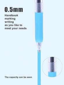 1pc Colorful Retractable Neutral Pen, Art Student Drawing Journal Pen, 10-Color Water-Based Pen, DIY Journal Painting Doodle Pen, Large Capacity Colorful Pen, Marker Pen, Highlighter Pen - Colored Gel Pens - View 4