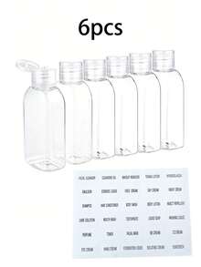 6er Set Reisegröße Beauty Produkt Spender Flaschen, tragbare Kunststoff Lotion Flaschen, auslaufsichere Quetschflaschen, Klappverschluss Design, geeignet für Beauty Produkte, Shampoo und Lotion, Badezimmer Lotion Nachfüllflaschen, Kosmetik Verpackungsflaschen - Verschiedenfarbig - Übersicht 9
