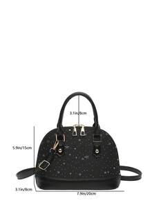 Bolso de mano vintage con conchas, bolso de hombro perfecto y encantador para mujeres - Negro - Ver 5