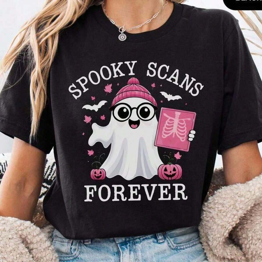100% cotton T-Shirts--Camiseta de Halloween para técnico de rayos X, camiseta de la Semana de la Radiología, divertida camiseta de técnico de radiología, regalo para técnico de radiología, técnico de rayos X, técnico en radiología (-1-)220 g T-Shirt Unisex de Moda – Corte Moderno y Material Fresco blusas elegantes dama mujer premium disfraz halloween navidad blusas para dama casuales-- | Diseño exquisito | Suelto y cómodo | Fácil de combinar | Camiseta Y2k - Negro - Ver 1