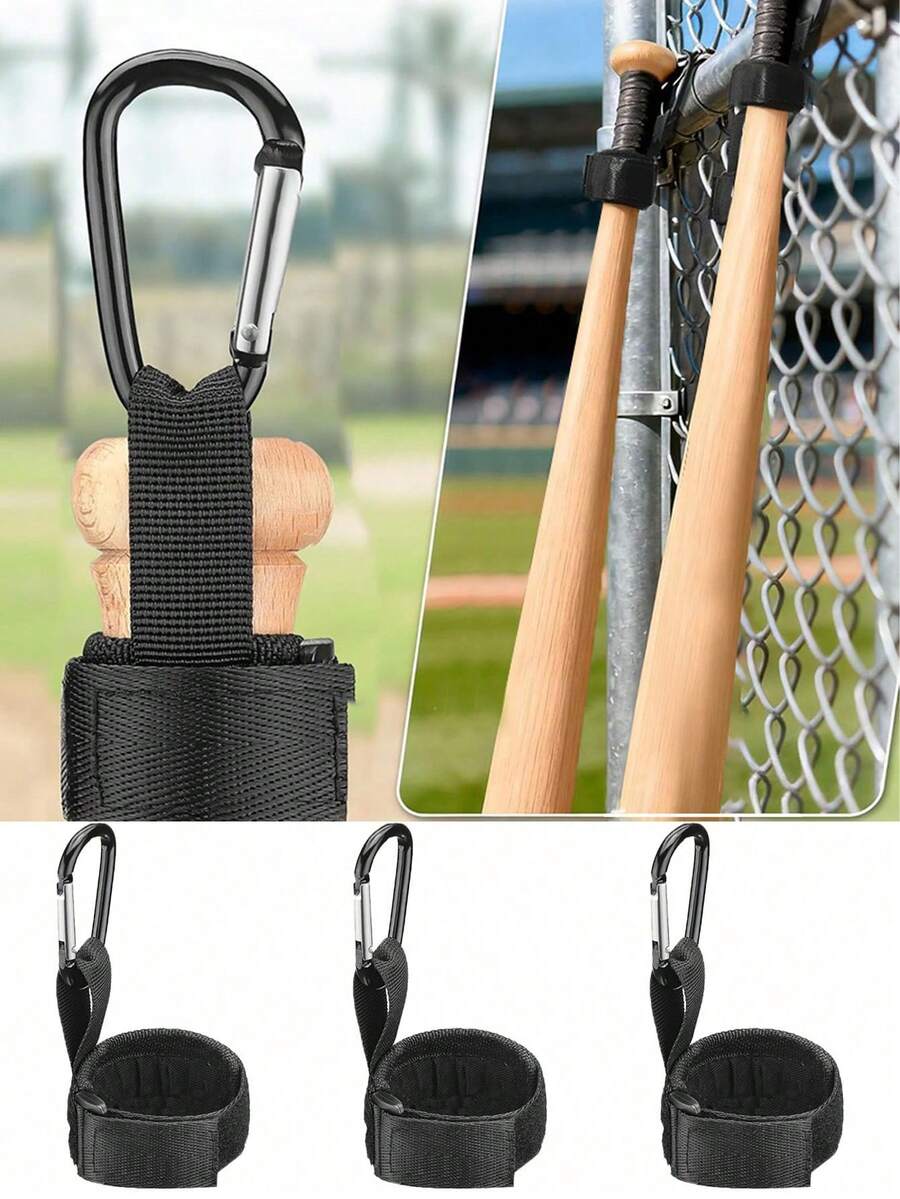Adjustable Baseball Bat Holder | Fits All Bat Sizes, Portable Display Stand With Metal Hook, Suitable For Indoor And Outdoor Use, With End Caps - Multicolor - View 1
