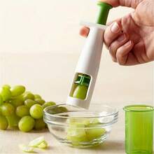 1pc Mini Fruit Slicer, Grape Slicing Creative Kitchen Tool, Cake Decoration Fruit Cutter Grape Slicer - Multicolor - View 2