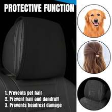 Car Headrest Cover Wear-Resistant Leatherette Car Seat Pillow Protector Skin-Friendly Anti-Scratch Protection Cover Car Headrest Storage Bag - Multicolor - View 5