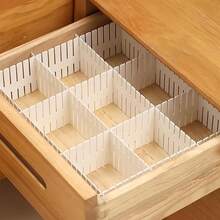 8/4/1pc Adjustable Drawer Divider Plastic Partition, Free Combination Drawer Storage, Cuttable Drawer Organizer, For Home Storage Organization - Multicolor - View 2