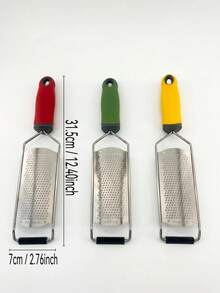 Mini Scraper: Fine-Mesh Stainless Steel Sharp Blades, Suitable For Peeling Citrus Fruits, Cheese, Chocolate, Ginger And Other Ingredients. Comes With Storage And Hanging Holes. Bottom Has Anti-Slip Blocks For Stable Operation. - Multicolor - View 2