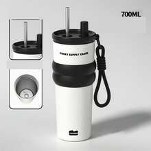 Bình giữ nhiệt bằng thép không gỉ dung tích lớn có bộ lọc trà, cốc cà phê di động dùng trên xe hơi, cốc, cốc đá, cốc giữ nhiệt bằng thép không gỉ 316 chất lượng cao, cốc giữ nhiệt lót sứ đa năng, bình nước có ống hút kiểu dáng tối giản, quà tặng khuyến mãi, quà tặng hội nghị, quà tặng phúc lợi, quà tặng ngày lễ, quà lưu niệm khen thưởng. - Nhiều màu - Xem 9