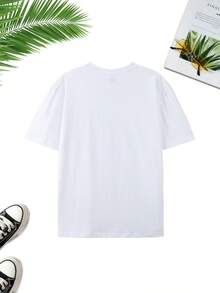Women's Casual Shirt Print T-Shirt, Short Sleeve And Round Neck, Local Spring/Summer Urban Fashion. - Putih - View 2