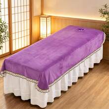 Soft Crystal Textured Massage Mattress, 200 Cm X 120 Cm With Holes, Washable For Use In Beauty Salons And Spa Beds, Suitable For Massage, Eyelash Care And Facial Treatments. - Multicolor - View 5