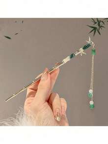 Chinese Style Cute Ancient Style Tassel Hair Stick For Women, High-End Hanfu Hair Ornament, Gift Hair Pin – High-End Design, Minimalist And Unique, Alloy Material, Easy To Use, Beautiful Gift - Hairpin - View 13