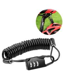 Multifunctional Helmet Password Lock Portable Security Cable Lock Anti-Theft Wire Lock For Mountain Bike Bicycle Motorcycle Elec - Multicolor - View 4