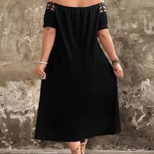 Women Long Dresses - 黑色 - 查看 3
