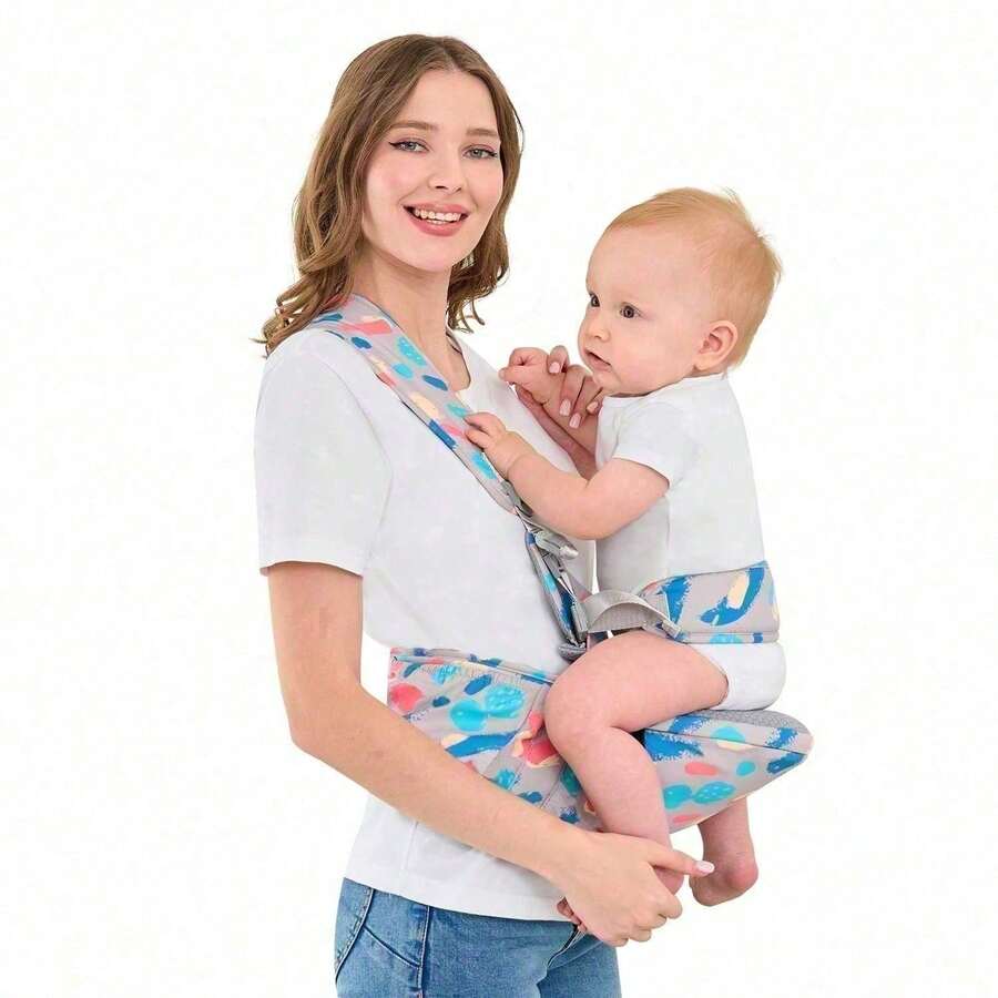 Four Season Baby Hip Seat Carrier Baby Waist Stool For Child Infant Toddler With Adjustable Strap Buckle Pocket Soft Inner Huge Storage - Light Grey - View 1