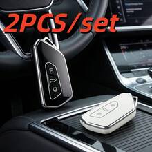 2个/套汽车钥匙保护套，适用于高尔夫8 MK8、ID.3、ID.4、明锐、奥迪A8、西雅特Leon MK4 2020-2021款Formentor和Tarraco | 耐用TPU材质，无需担心 - 2件套 大眾 - 查看 9