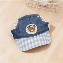 Bộ đồ denim kèm dây dắt thú cưng, áo nịt cho mèo tương thích với dây dắt, trang phục mùa hè ngoài trời cho mèo và chó, quần áo mùa hè thoáng khí cho mèo, áo khoác đi dạo ngoài trời cho mèo và chó. - Xanh và trắng - Xem 9