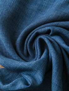 Blusa casual de mujer con decoración de volantes y mangas de campana asimétricas, Pantalones rectos casuales de mujer con cintura elástica, bolsillos laterales y pierna corta, color azul - Azul - Ver 3