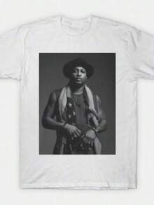 Camiseta Gráfica Retro de D'Angelo para Amantes de la Música, Camiseta Inspirada en el Artista Clásico de R&B, Camiseta de Algodón de Manga Corta de Corte Holgado Casual, Camiseta de Estilo Urbano para Conciertos y Uso Diario - Blanco - Ver 7