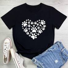 Cute Printed T-Shirts For Women LOOKFACE - 黑色 - 查看 2