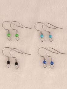 50 buah Kait Anting/Kawat Anting Warna Permen dari Baja Tahan Karat untuk Aksesoris Pembuatan Perhiasan Anting DIY - Anting buatan sendiri - View 5