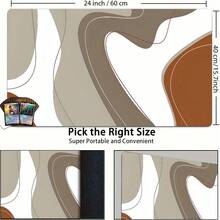 1pc Bohemian Style Abstract Brown Line Oversized Mouse Pad / Gaming Mouse Pad -- XXL Fabric Material -- Ultimate Tracking And Stability Performance -- Professional Gaming Grade Mouse Pad -- Non-Slip And Stable -- Full Desk Coverage -- PC Accessory -- Natural Beige And Brown Wavy Line Design Computer Keyboard And Mouse Pad, Suitable For Office, Home And Gaming Scenes - Bohemian Abstract Style - View 23