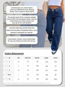 Women's Casual Loose Straight Leg Jeans - Dark Wash - View 6