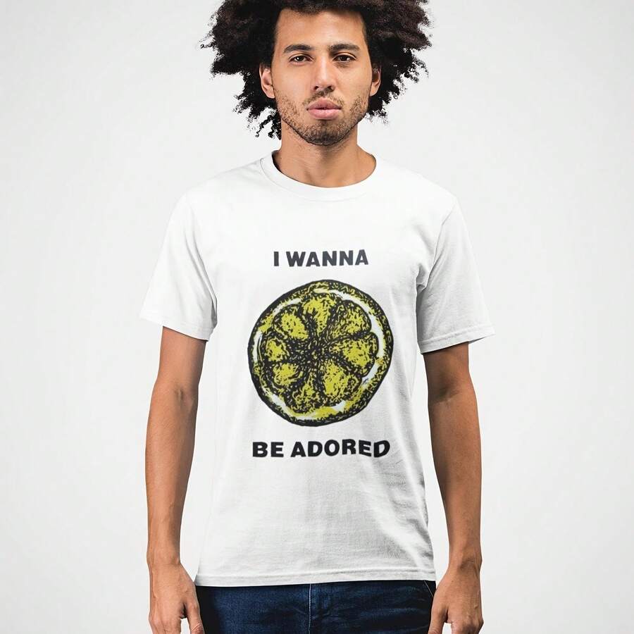 ADORED Classic Fit AmplifyDestroy Print Tee Shirt Stone Roses Manchester Rock Band Ian Brown - White - View 1