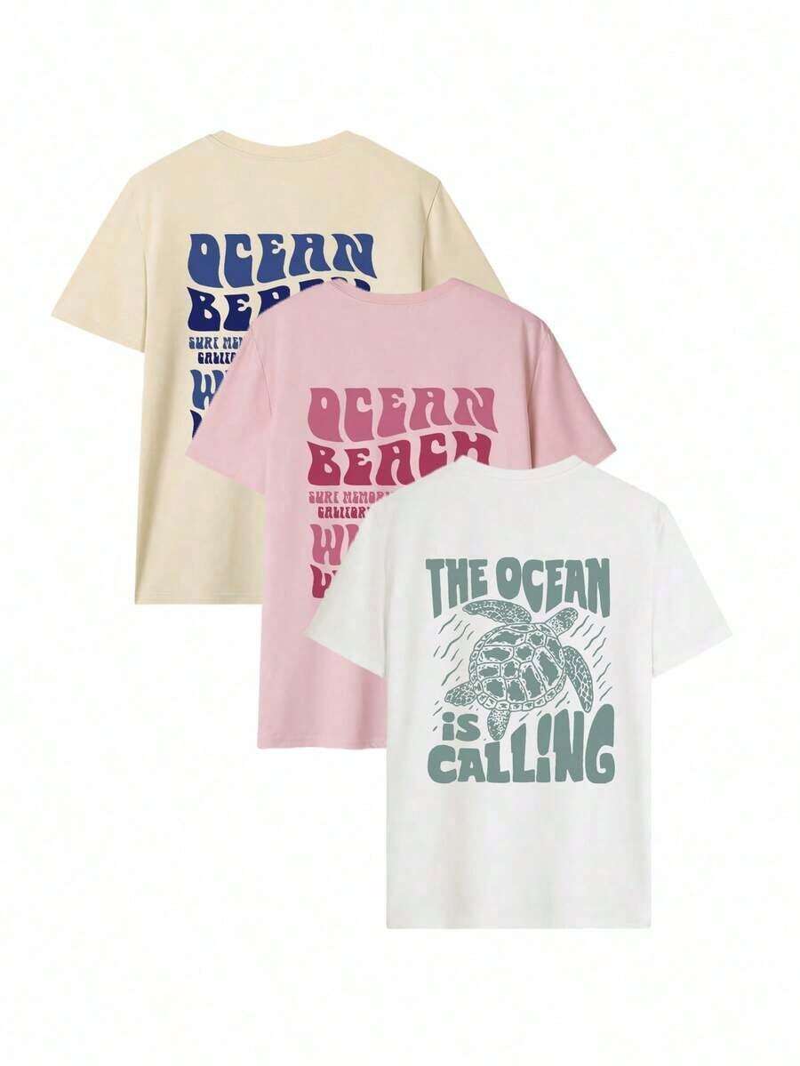 Esta camiseta informal de manga corta para mujer, de cuello redondo, en blanco y negro, presenta estampados de dibujos animados, letras y animales, ideal para el verano, la playa y las vacaciones. Confeccionada con tejido 100% algodón puro de 200 g, esta camiseta de manga corta de alta calidad es suave y cómoda, convirtiéndola en una prenda esencial para el día a día. - Blanco - Ver 1