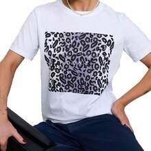 directa transfronteriza del fabricante: Camiseta holgada de manga corta, 200G, de algodón puro estampado, con cuello redondo, disponible para  al por mayor. - Negro - Ver 6
