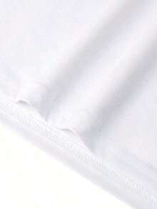 Camiseta hombre cuello redondo y manga corta. Estilo casual con estampados modernos y cómodos. Para hombres y mujeres, estilo pareja, pareja, camiseta de manga corta con estampado de moda - Blanco - Ver 6