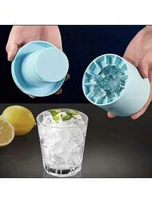 1pc Silicone Portable  Tray, 3D Cylinder Ice Maker, Easy Release Multi-Cavity Silicone  Mold Tray With Simple Bucket Structure, Suitable For Home, Bar, Club And Outdoor Summer Beverage Preparation, Fit For Cocktails And Fruit Matching, Kitchen Utensil, Kitchen Accessory - Nhiều màu - Xem 6