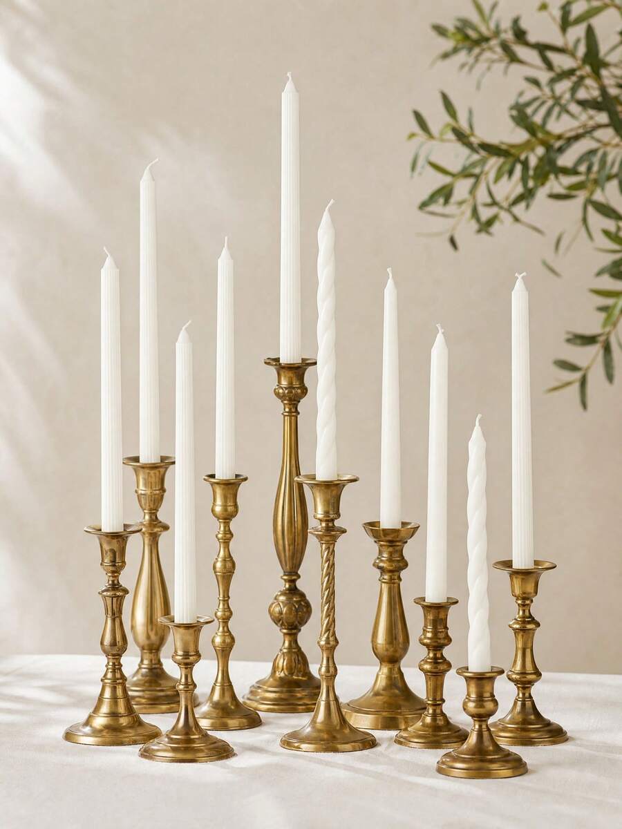 Juegos de velas aromáticas en forma de pilar romano con forma de cono, sin humo negro, con fragancia, que pueden arder durante 4 horas. Las propias velas tienen fragancia. Velas decorativas para el hogar que, combinadas con portavelas, crean una decoración muy atmosférica. Adecuadas para la decoración del hogar, reuniones, decoración de mesas, regalos festivos, cenas, banquetes/fiestas, relajación/meditación, iluminación ambiental. - vela larga blanca - Ver 1