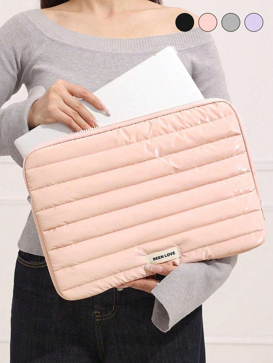 Túi đựng laptop tối giản kèm giá đỡ máy tính, bao đựng laptop di động, vỏ laptop chống sốc bóng bẩy, lớp đệm mềm mại bảo vệ có khóa kéo, thích hợp cho trường học, công sở, du lịch, đi làm, quà tặng độc đáo cho Ngày Nhà giáo, quà sinh nhật, quà ngày lễ, quà tiệc tùng, quà tựu trường. - Nhiều màu - Xem 1