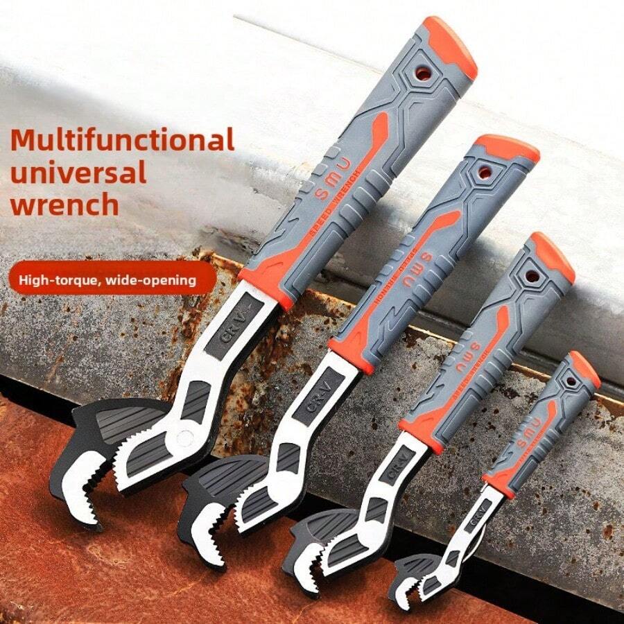 Cờ lê điều chỉnh 8 inch, thiết kế tự khóa, độ cứng cao, bền bỉ, dùng để sửa chữa. - B - Xem 1