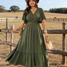 Women Long Dresses - 綠色 - 查看 6