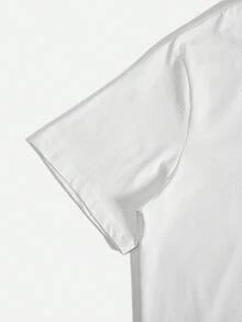 Talla Grande - Talla Grande - Camiseta Casual de Manga Corta con Cuello Redondo para Mujeres de Talla Grande, Perfecta para el Verano y Celebraciones de Graduación - Blanco - Ver 6