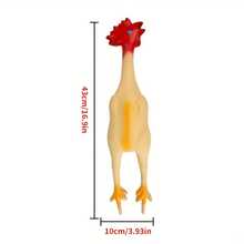 Large Dog Chicken-Shaped Latex Squeaky Toy - Durable Chew Toy For Giant Pets, Interactive Pet Teething Toy - Random - View 8