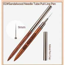 Bộ cọ vẽ móng nghệ thuật bằng gỗ đàn hương, 5 cọ siêu mỏng dùng để vẽ đường nét mảnh, thiết kế móng nghệ thuật, vẽ tranh, phác thảo, sơn gel UV, kích thước 4/8/12/20/25mm - Gỗ đỏ - Xem 10