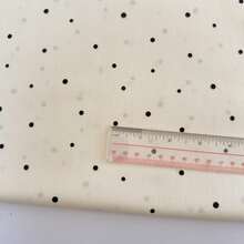 1 pièce Tissu à motif pois vintage, multicolore, noir, beige, bleu 3 couleurs, imprimé de pois sur coton, convient pour la confection de vêtements rétro, hauts, couture DIY, artisanat et décoration d'intérieur, largeur 145 cm, vendu au mètre - petits pois - Voir 8