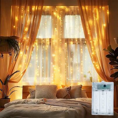 LED Fairy String Lights, Battery Powered, 8 Lighting Modes, Suitable For Bedroom, Christmas, Halloween, Wedding, Valentine's Day Decoration - Batteries Not Included, Holiday Decor, Bedroom LED Atmosphere Lights