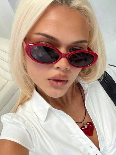 1 Women's Fashion Cat Eye Glasses Daily Wear UV Protection Retro