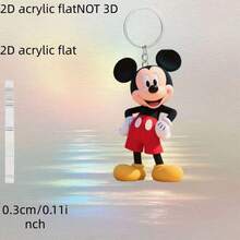 [2D Flat] 1pc, Disney Mickey Mouse 2D Flat New Acrylic Keychain, Perfect For Bag And Car Key Decoration - Ideal Valentine's Day Gift, Birthday Party Gift, Thanksgiving, Halloween, Christmas Gift. Suitable For All Holidays. Suitable For Everyday Use. 2026 New Style. A Personalized Little Gift For The New Year. - Multicolor - View 5