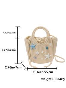 Fashionable Woven Shoulder Bag For Spring 2026, Suitable For Daily Use, Casual Outings, Travel, And Vacations - النيون - مشاهدة 2