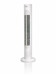 Ventilador de torre de 45W y 32", diseñado para ofrecer flujo de aire constante con oscilación amplia y funcionamiento silencioso. Su estructura delgada ahorra espacio y combina con cualquier habitación. Cuenta con controles intuitivos, múltiples velocidades y modo continuo para refrescar salas, oficinas o dormitorios. Ideal para uso diario gracias a su rendimiento estable y diseño moderno que aporta confort en cualquier ambiente. - Tipo de Enchufe A USA (110-127V) - Ver 3