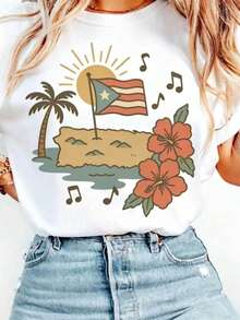 100%Womens Shirts Puerto Rico Sweatshirt, Boricua Shirt, Puerto Rican Shirt, Puerto Rico Gift, Puertorrique A Shirt, Puerto Rico Shirt, Floral Shirt,Oversized Graphic Tshirts For Women ,Round Neck Casual Short Sleeve T-Shirt Graphic Tees Women Tops Easter Theme Unisex Short Sleeve T-Shirt, Breathable Lightweight Casual Top For Spring Summer Party & Family Gathering White Short-Sleeve - trắng - Xem 1