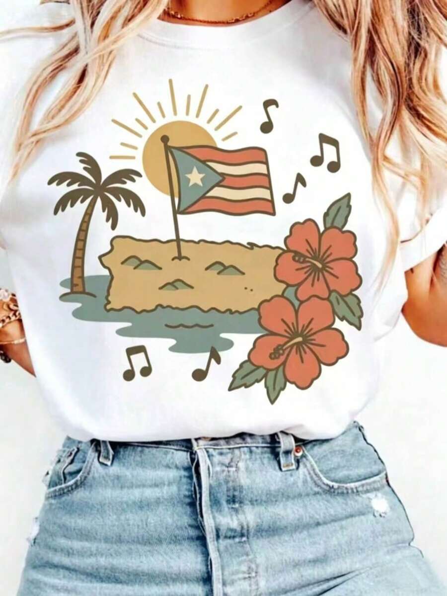 100%Womens Shirts Puerto Rico Sweatshirt, Boricua Shirt, Puerto Rican Shirt, Puerto Rico Gift, Puertorrique A Shirt, Puerto Rico Shirt, Floral Shirt,Oversized Graphic Tshirts For Women ,Round Neck Casual Short Sleeve T-Shirt Graphic Tees Women Tops Easter Theme Unisex Short Sleeve T-Shirt, Breathable Lightweight Casual Top For Spring Summer Party & Family Gathering White Short-Sleeve - trắng - Xem 1