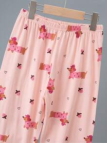 3 Sets Girls Long Sleeve Long Pants Loungewear Set, Pajama Set, Casual Set, Cartoon All-Over Print Top And Pants - Multicolor - View 9
