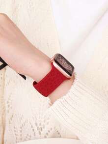 Huastonband 適用於 49mm、45mm、44mm、42mm、41mm、40mm、38mm、46mm，紅色豹紋雕刻獵豹圖案防水運動矽膠錶帶，相容於 Series 11、10、9、8、7、6、5、4、3、2、1、SE，適合 ，女性黑色夏季海灘配件，父親節、教師節、度假季、畢業季禮物 - 紅色 - 查看 7