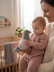 Muñeco de peluche realista de paloma, animal de peluche suave de paloma gris, muñeco de peluche de ave adorable y realista, decoración de escritorio cómoda, compañero de peluche esponjoso de ave, regalo de decoración del hogar único para amantes de las aves - Multicolor - Ver 8