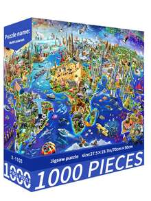 Tranh ghép hình 1000 mảnh - Paris quyến rũ, Kích thước 70cm x 50cm, Hình ảnh độ phân giải cao, Đồ chơi giải trí giúp giảm căng thẳng cho người lớn, Tranh trang trí tường nhà, Món quà hoàn hảo cho dịp lễ/sinh nhật, Lựa chọn lý tưởng cho gia đình và bạn bè - Nhiều màu - Xem 12